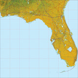 USA State Relief and Vector Map Package of Florida