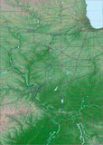 USA State Relief and Vector Map Package of Illinois