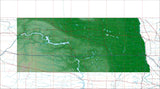 USA State Relief and Vector Map Package of North Dakota
