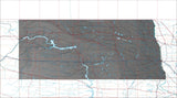 USA State Relief and Vector Map Package of North Dakota
