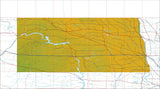 USA State Relief and Vector Map Package of North Dakota