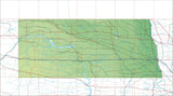 USA State Relief and Vector Map Package of North Dakota
