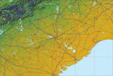 USA State Relief and Vector Map Package of South Carolina