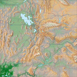 USA State Relief and Vector Map Package of Utah