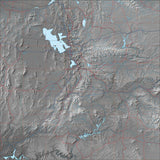 USA State Relief and Vector Map Package of Utah