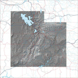 USA State Relief and Vector Map Package of Utah
