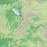 USA State Relief and Vector Map Package of Utah