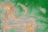 USA State Relief and Vector Map Package of Wyoming