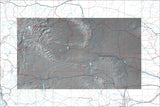 USA State Relief and Vector Map Package of Wyoming