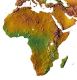 Photoshop JPEG Relief map and Illustrator EPS vector map Africa continent - Photoshop JPEG Illustrator EPS Vector