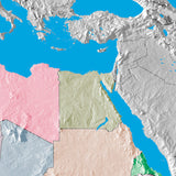 Photoshop JPEG Relief map and Illustrator EPS vector map Africa continent - Photoshop JPEG Illustrator EPS Vector