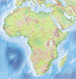 Photoshop JPEG Relief map and Illustrator EPS vector map Africa continent - Photoshop JPEG Illustrator EPS Vector
