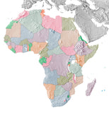 Photoshop JPEG Relief map and Illustrator EPS vector map Africa continent - Photoshop JPEG Illustrator EPS Vector