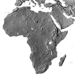 Photoshop JPEG Relief map and Illustrator EPS vector map Africa continent - Photoshop JPEG Illustrator EPS Vector