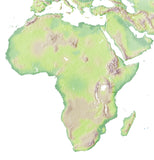 Photoshop JPEG Relief map and Illustrator EPS vector map Africa continent - Photoshop JPEG Illustrator EPS Vector
