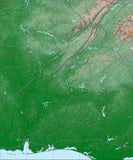 USA State Relief and Vector Map Package of Alabama - Photoshop JPEG and Illustrator EPS