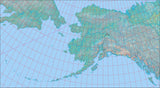USA State Relief and Vector Map Package of Alaska - Photoshop JPEG and Illustrator EPS