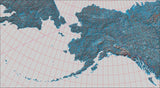 USA State Relief and Vector Map Package of Alaska - Photoshop JPEG and Illustrator EPS