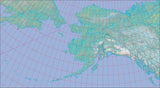 USA State Relief and Vector Map Package of Alaska - Photoshop JPEG and Illustrator EPS