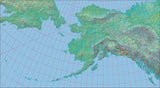 USA State Relief and Vector Map Package of Alaska - Photoshop JPEG and Illustrator EPS