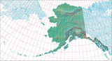 USA State Relief and Vector Map Package of Alaska - Photoshop JPEG and Illustrator EPS