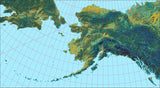 USA State Relief and Vector Map Package of Alaska - Photoshop JPEG and Illustrator EPS