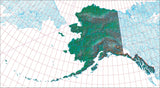 USA State Relief and Vector Map Package of Alaska - Photoshop JPEG and Illustrator EPS