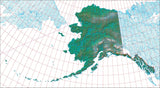 USA State Relief and Vector Map Package of Alaska - Photoshop JPEG and Illustrator EPS
