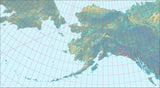 USA State Relief and Vector Map Package of Alaska - Photoshop JPEG and Illustrator EPS