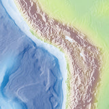 Mountain High Map # 213 south america high contrast relief featuring land vegetation