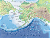 Mountain High Map #203 alaska photoshop low contrast relief map with close up detail