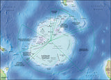 Photoshop JPEG Relief map and Illustrator EPS vector map Antarctica centered on 90-West