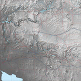 USA State Relief and Vector Map Package of Arizona - Photoshop JPEG and Illustrator EPS