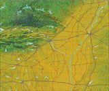 USA State Relief and Vector Map Package of Arkansas - Photoshop JPEG and Illustrator EPS