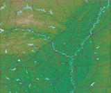 USA State Relief and Vector Map Package of Arkansas - Photoshop JPEG and Illustrator EPS