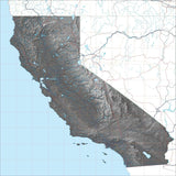 USA State Relief and Vector Map Package of California - Photoshop JPEG and Illustrator EPS