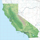 USA State Relief and Vector Map Package of California - Photoshop JPEG and Illustrator EPS