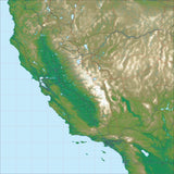 USA State Relief and Vector Map Package of California - Photoshop JPEG and Illustrator EPS