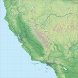 USA State Relief and Vector Map Package of California - Photoshop JPEG and Illustrator EPS