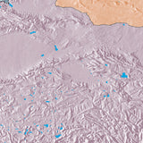 Mountain High Map # 304 central asia low contrast colorized relief basd on political outline