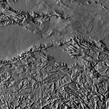 Mountain High Map # 304 central asia Photoshop base map land and sea floor relief 