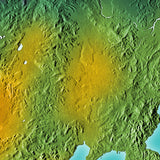 Mountain High Map # 305 china low contrast relief based on land and seafloor elevation