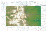 USA State Relief and Vector Map Package of Colorado - Photoshop JPEG and Illustrator EPS
