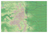 USA State Relief and Vector Map Package of Colorado - Photoshop JPEG and Illustrator EPS