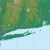 USA State Relief and Vector Map Package of Connecticut - Photoshop JPEG and Illustrator EPS