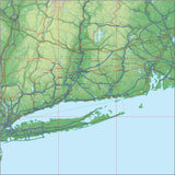 USA State Relief and Vector Map Package of Connecticut - Photoshop JPEG and Illustrator EPS