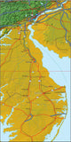 USA State Relief and Vector Map Package of Delaware - Photoshop JPEG and Illustrator EPS
