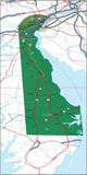 USA State Relief and Vector Map Package of Delaware - Photoshop JPEG and Illustrator EPS