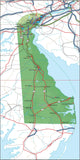USA State Relief and Vector Map Package of Delaware - Photoshop JPEG and Illustrator EPS