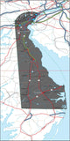 USA State Relief and Vector Map Package of Delaware - Photoshop JPEG and Illustrator EPS